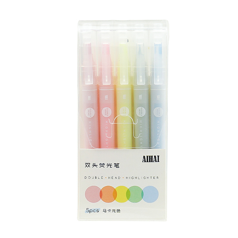 Stylo surligneur à Double poin - Pastel Highlighter Set Double Ended avis et prix
